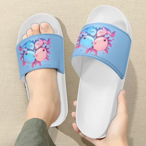Women's Summer Flat Sandals Slip On Open Toe Soft Slide Sandals Summer Non-Slip Slippers3