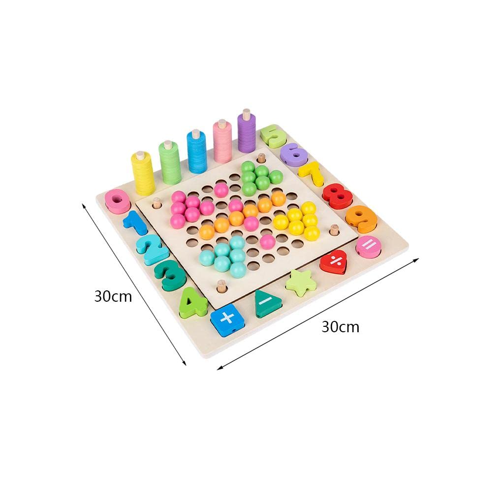 Juguete Educativo Juego de Pesca Magnética Tablero de Madera Clip de Juego de Desarrolla Coordinación Adecuado para Niños Pequeños