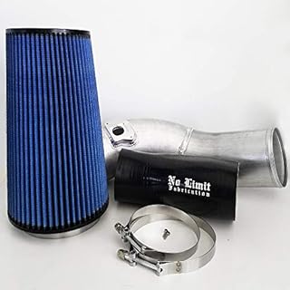 6.0 Cold Air Intake 03-07 Super Duty Power Stroke Raw Oiled Filter No Limit Fabrication