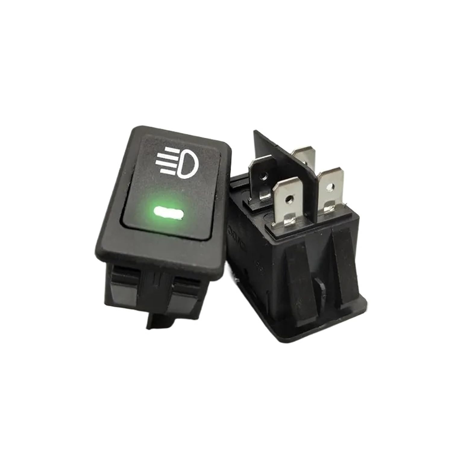 Fog Light Switch LED ASW-17D 12V 35A 4Pin 1Pcs(Green)