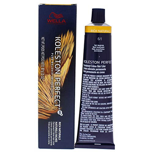Wella Koleston Perfect Permanent Creme Hair Color - 6 1 Dark Blonde-ash By for Unisex - 2 Ounce Hair Color, 2 Ounce