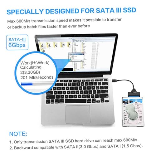 Adaptador Disco Duro Sata a USB 9.06 pulgadas 6gbps USB 2.0 miniatura 3