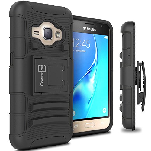 Galaxy Express 3 Holster Case, CoverON [Explorer Series] Holster Hybrid Armor Belt Clip Hard Phone Cover For Samsung Galaxy Express 3 Holster Case - Black