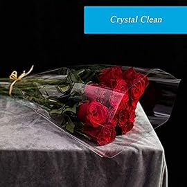 JOYIT 220 ft Cellophane Wrap Roll (31.5 in x 220 ft) - 3 Mil Thicken, Clear Bags, Wrapping Paper for Flower Gift Baskets (31.5 fold into 16)