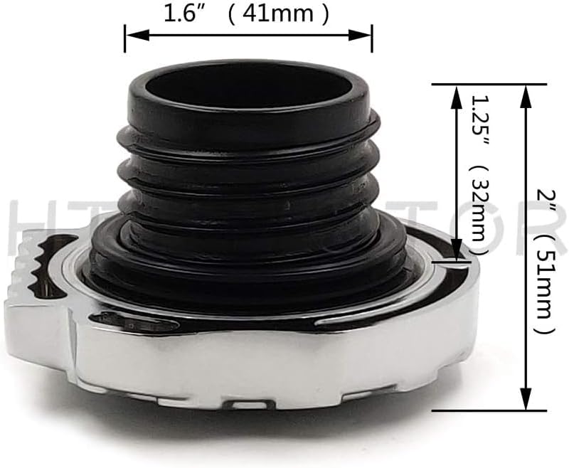 Miniatura 4 de HTTMT - Tapa de gasolina cromada con calavera ventilada compatible con H-D XL y tapa de tanque de gas Big Twin 84-15 PN MT439-002-CD(OLD)