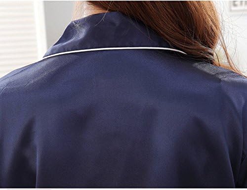 [レモンツリーセブン] ペアパジャマ 4点セット 前開き 合成シルク カップル ペアルック長袖 シルクパジャマ カップル パジャマ