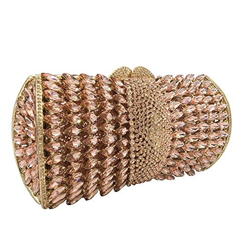 Image of Boutique De FGG Mini Sparkly Crystal Clutch Purse for Women,Evening Bags with Spikes,Wedding Party Rhinestone Clutch Handbag