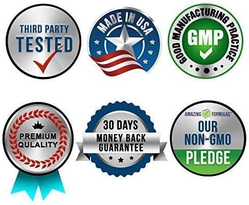 Miniatura 5 de Amazing Formulas Berberina Cúrcuma y Bioperina 800 mg por porción 60 cápsulas vegetales Suplemento  Sin OMG  Sin gluten  Fabricado en Estados Unidos