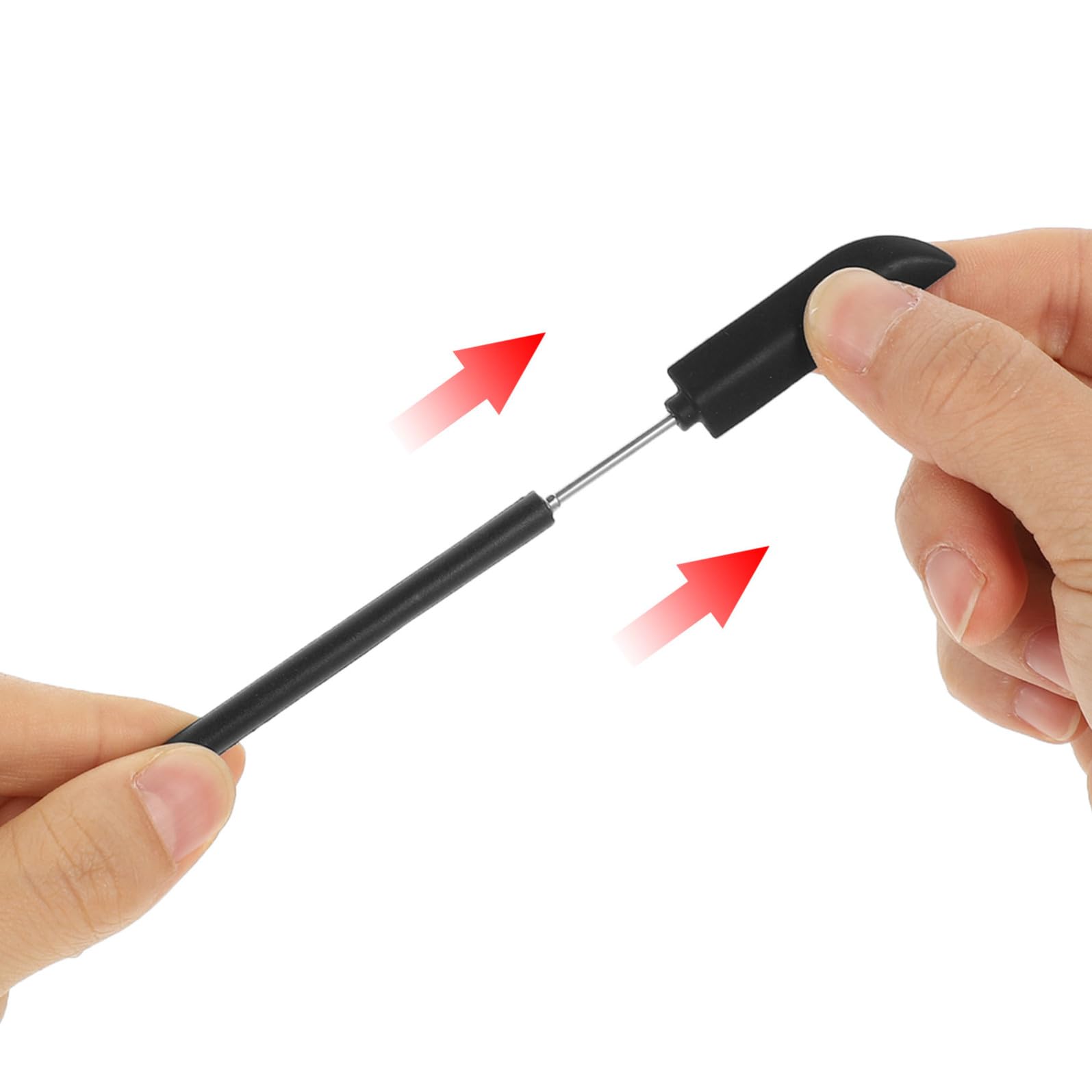 Spatola in Silicone Nero per Cosmetici e Cucina, Mini Spatola Versatile Leggera Manico Estensibile per Baking e Raschietto Professionale