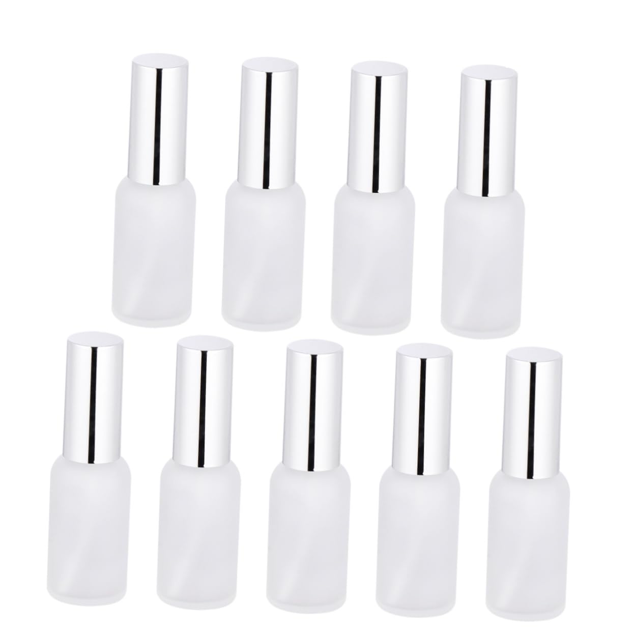 9 Stück Unterverpackungsflasche aus Glas für Ätherisches Öl 30 ml Sprühflasche mit Druckpumpe Weiß zum Nachfüllen