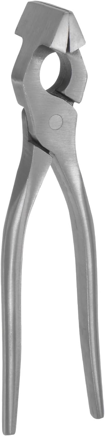 HARFINGTON Leathercraft Flatten Plier, Straight Head Leather Edge Adjustment Press Flatten Pliers Clamp Stainless Steel Labor Saving Flush Pliers for Bag Belt Wallet, 55mm Width