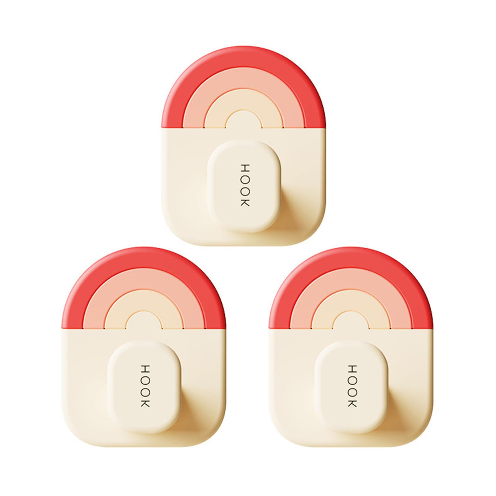 carotoe Decorative Adhesive Hooks High Capacity Waterproof Hooks for Shower Entryway Storage Keys Towels Hangers Apartment Friendly