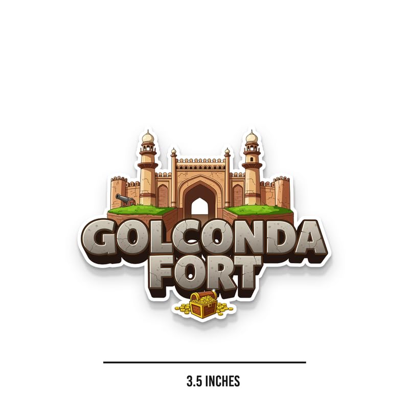 Image of Golconda Fort Fridge Magnets, Glossy Finish, Stylish Magnet for Fridge, Wardrobe & Metal Surfaces