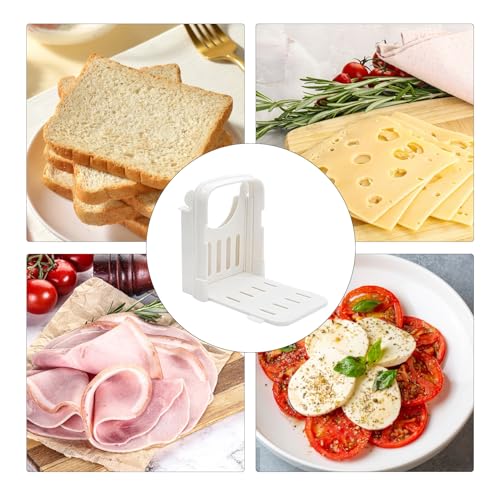 Homemade Bread Slicer - Foldable Bread Slicer Guide - Anti-Slip Manual Cutting Guide Machine for Slicing Bagels Cheese Ham Vegetables - Image 4