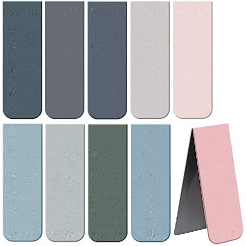 Magnetic Bookmarks,AOBETAK 10 PCS Colorful Magnetic Book Page Markers Set, Magnet Books Marks for Mens Womens Adults Stationery Book Reading Cover