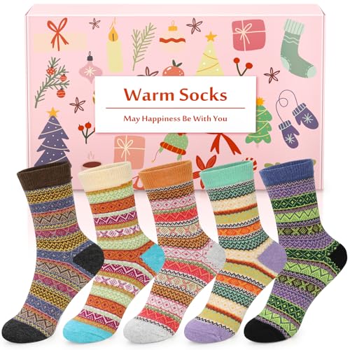 Airabc Thermal Winter Women Socks 5 Pairs Warm Christmas Socks for Women product thumbnail 15