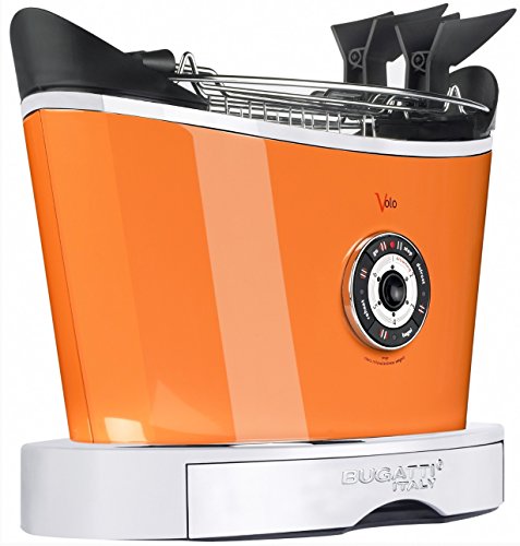 Casa Bugatti Tostadora 13-VOLOCO Naranja, 930 W, Acero
