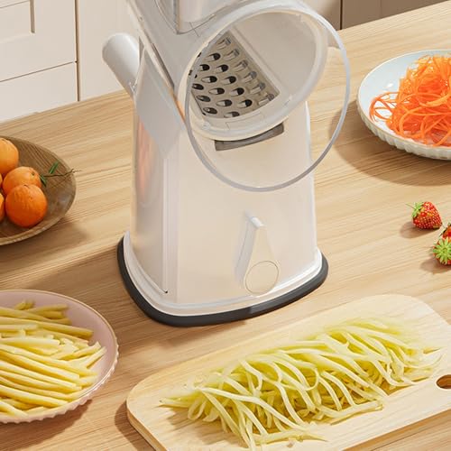 Rallador Giratorio de Cocina con 5 Cuchillas y Almacenamiento miniatura 4