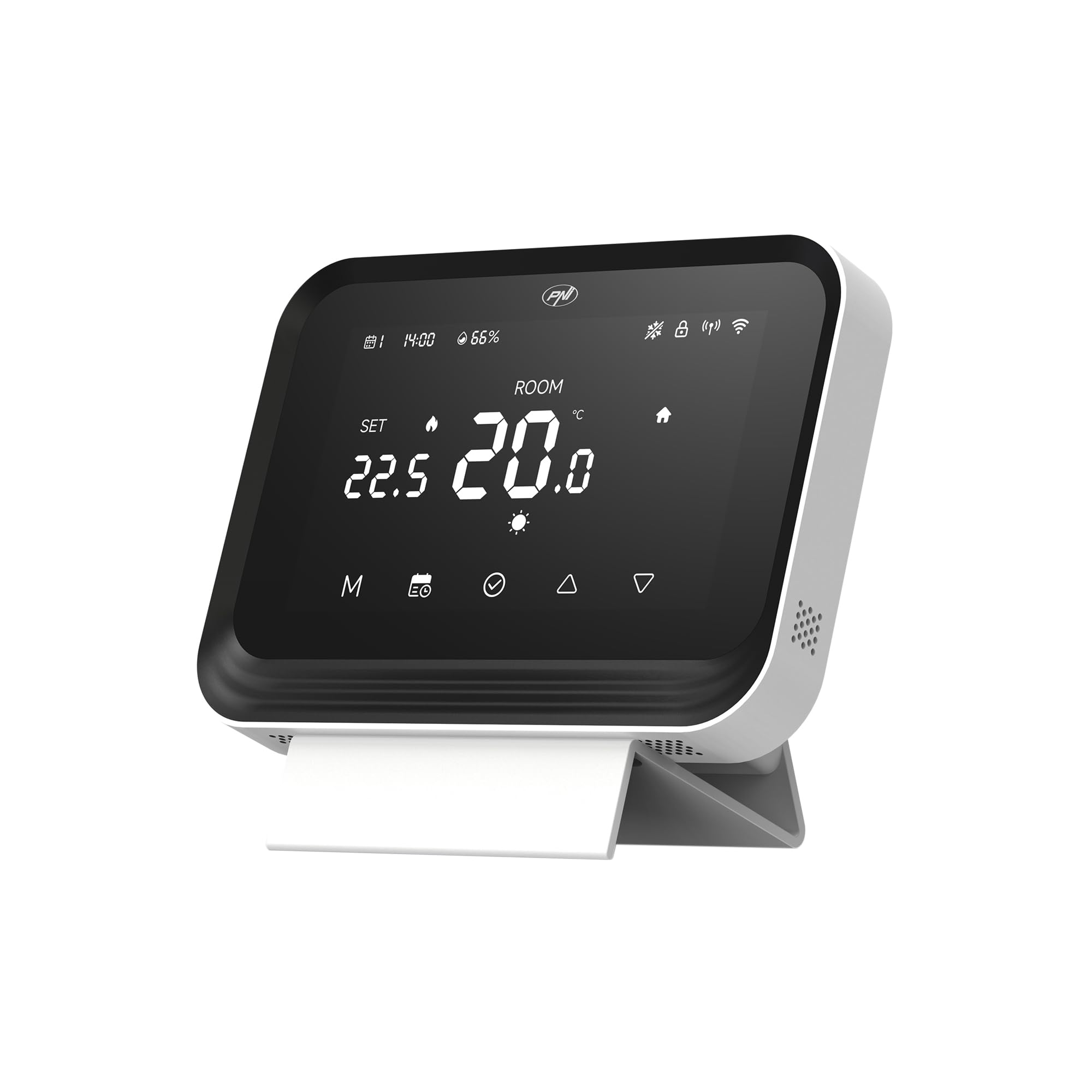 PNI Thermostat Intelligent sans Fil CT45, avec WiFi, contrôle Internet, pour systèmes de Chauffage, Application TuyaSmart, Blanc