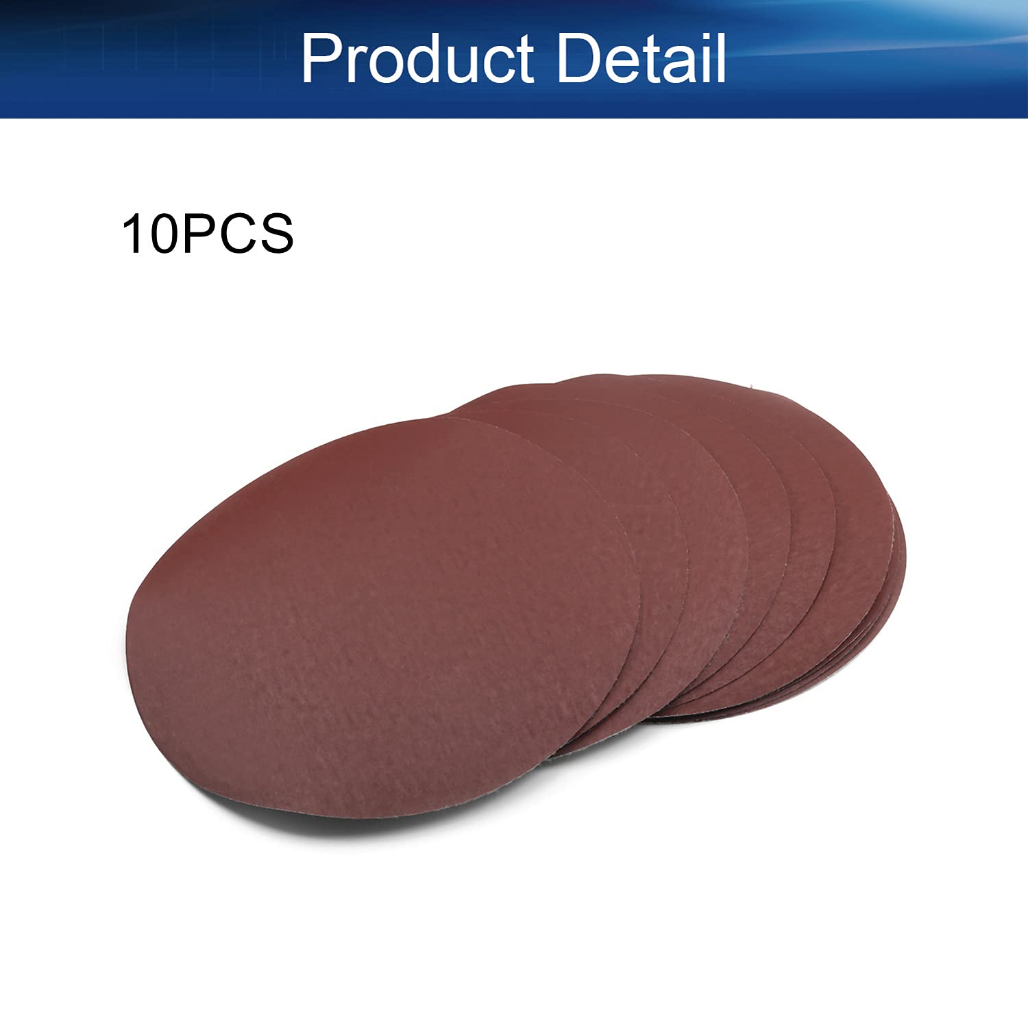 Auniwaig 10PCS 320 Grits Hook And Loop Pads Sanding Disc 12 Inch No Hole Aluminum Oxide Round Flocking Sandpaper For 965865