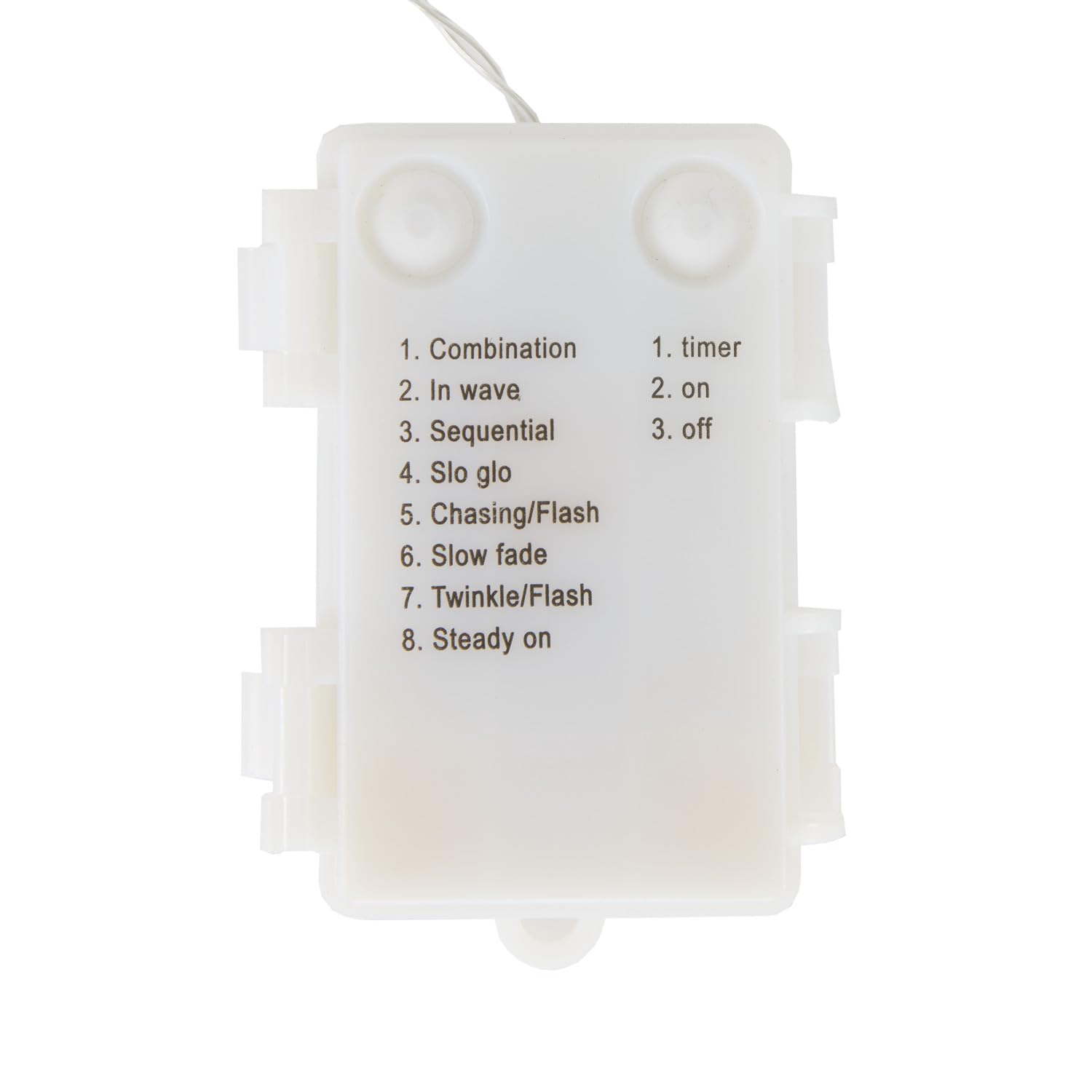 Idena 30523 - Łańcuch świetlny LED z 100 diodami LED w kolorze ciepłej bieli, do użytku na zewnątrz i wewnątrz, długość ok. 10,2 m, funkcja timera 6-godzinnego, 8 funkcji świetlnych