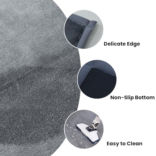 Baby Play Mat - 1.3" Thick Tummy Time Mat, Coral Velvet Nursery Rug with Non-Slip Backing, 50''x50''