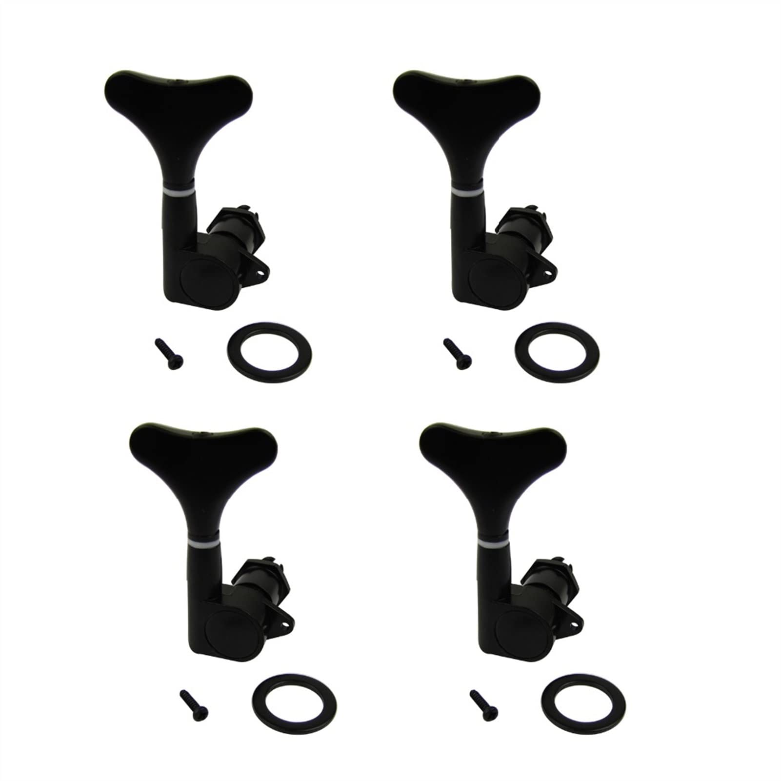 FLFL Chevilles Cordes Guitare Tuners Scellés Tuners Tuning PEGS TECHCES Têtes De Machine Set, Noir