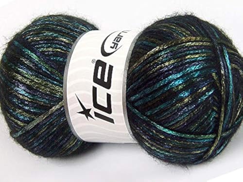 Glam Universe Variegated Metallic Shine Fuzzy Wool...