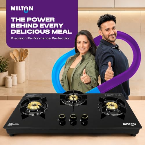Image of Milton Magnus 3 Burner Gas Stove Hobtop | Built-In Hob with Auto Ignition