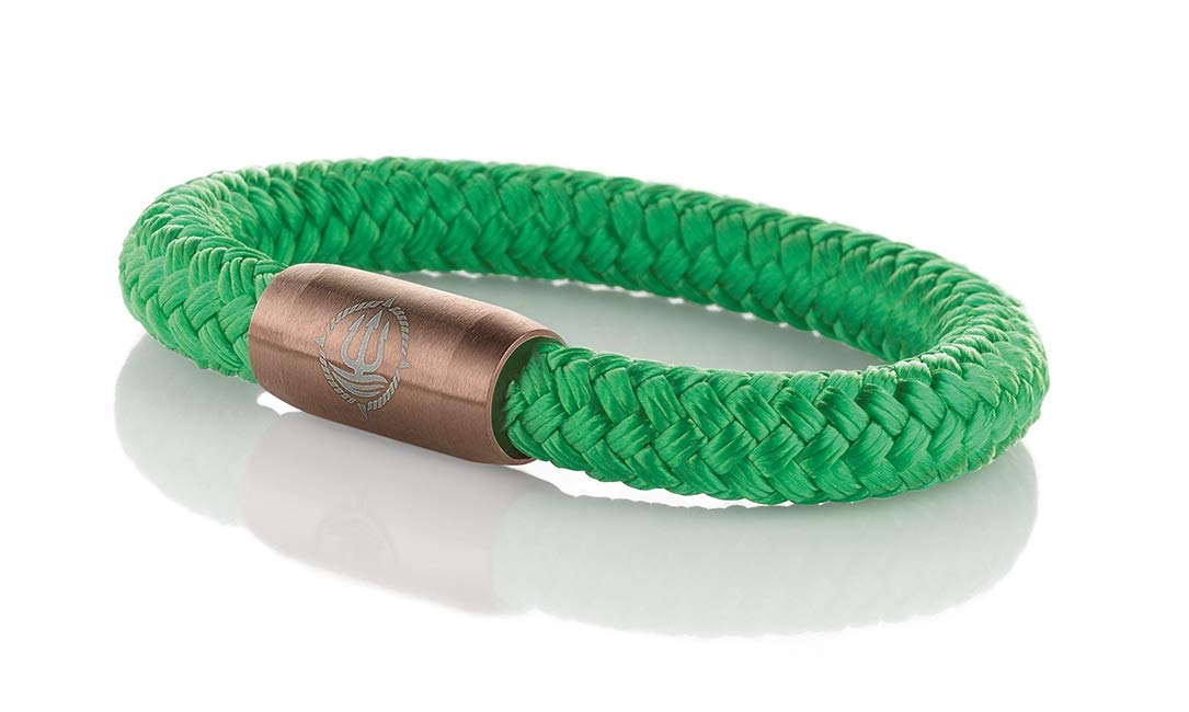 Maritimes Seemannsgarn Segeltau Armband Föhr grün 8mm