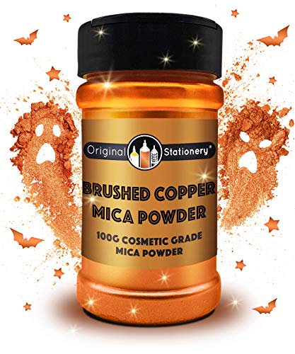 Mica Powder - 3.5 oz / 100 g [HUGE x3-5 THE SIZE OF OUR COMPETITORS] Cosmetic Grade – True Colors – Beautiful Mica for Slime, Soap Making, Bath Bombs, Makeup, Nails, Decor (Brushed Copper)