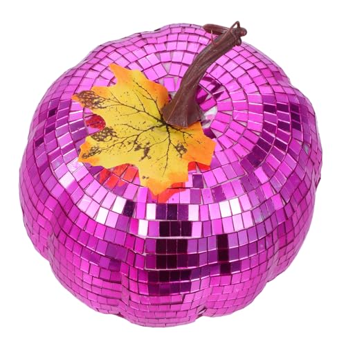 Citrouille disco miroir pour décoration table Halloween et soirée tendance