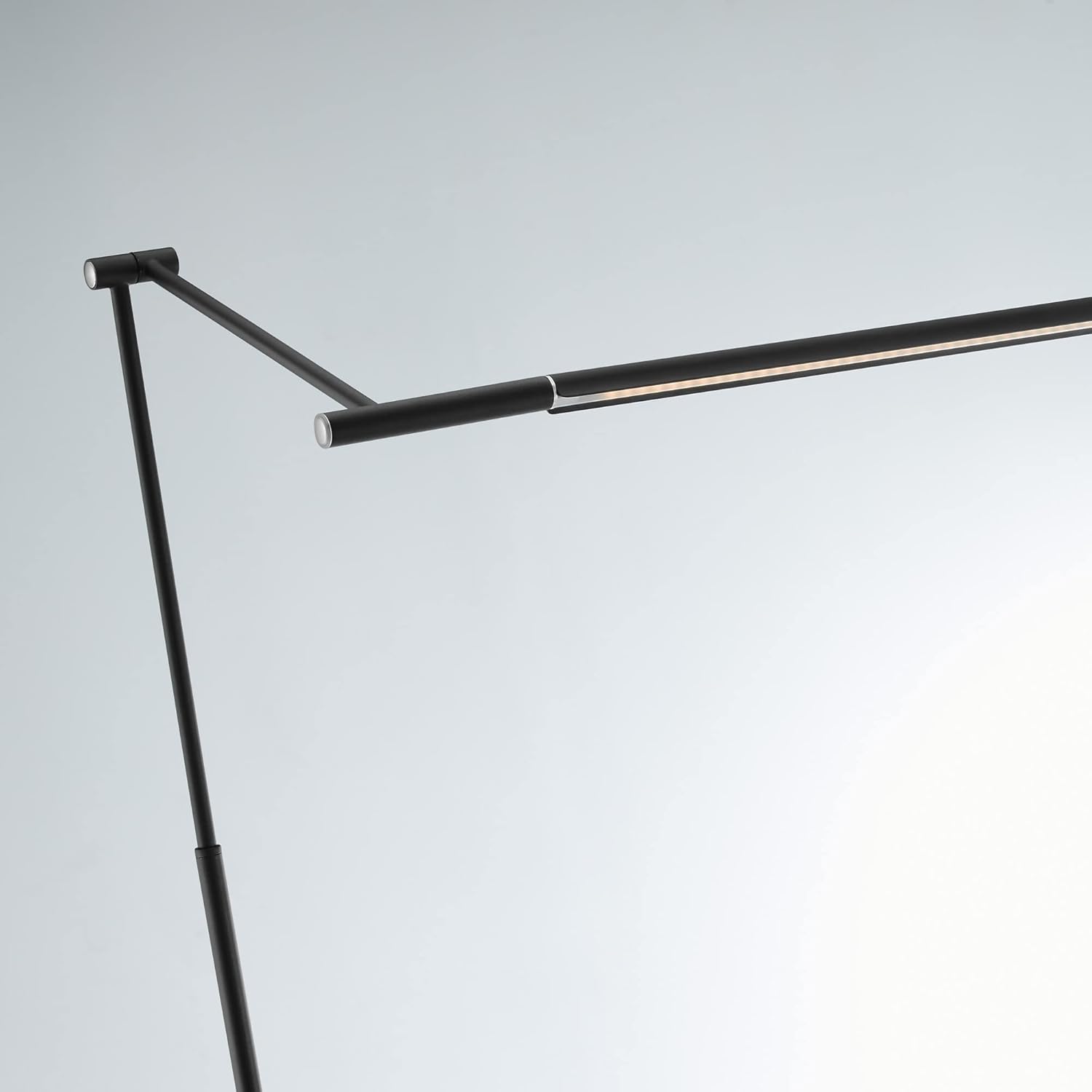 Tilla Black Adjustable Metal LED Floor Lamp with Touch Control