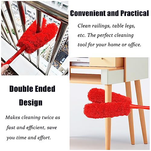 Image of 16 inch Microfiber Feather Duster, Big Microfiber Duster Make Home Cleaning More Efficient and Easy, Cleaning Tool for Office, Fan, Car, Computer,Furniture, Sofa, Railing (Red)
