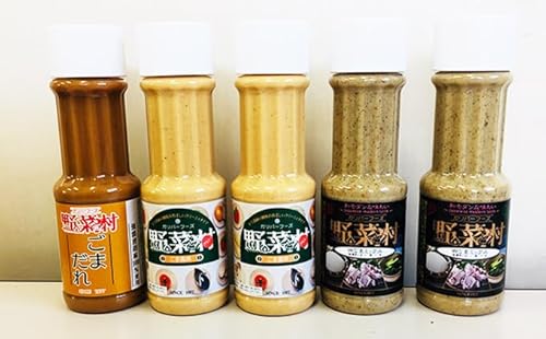 [1977年創業]野菜村 濃厚ごま香る3種ごまづくし5本調味料セット