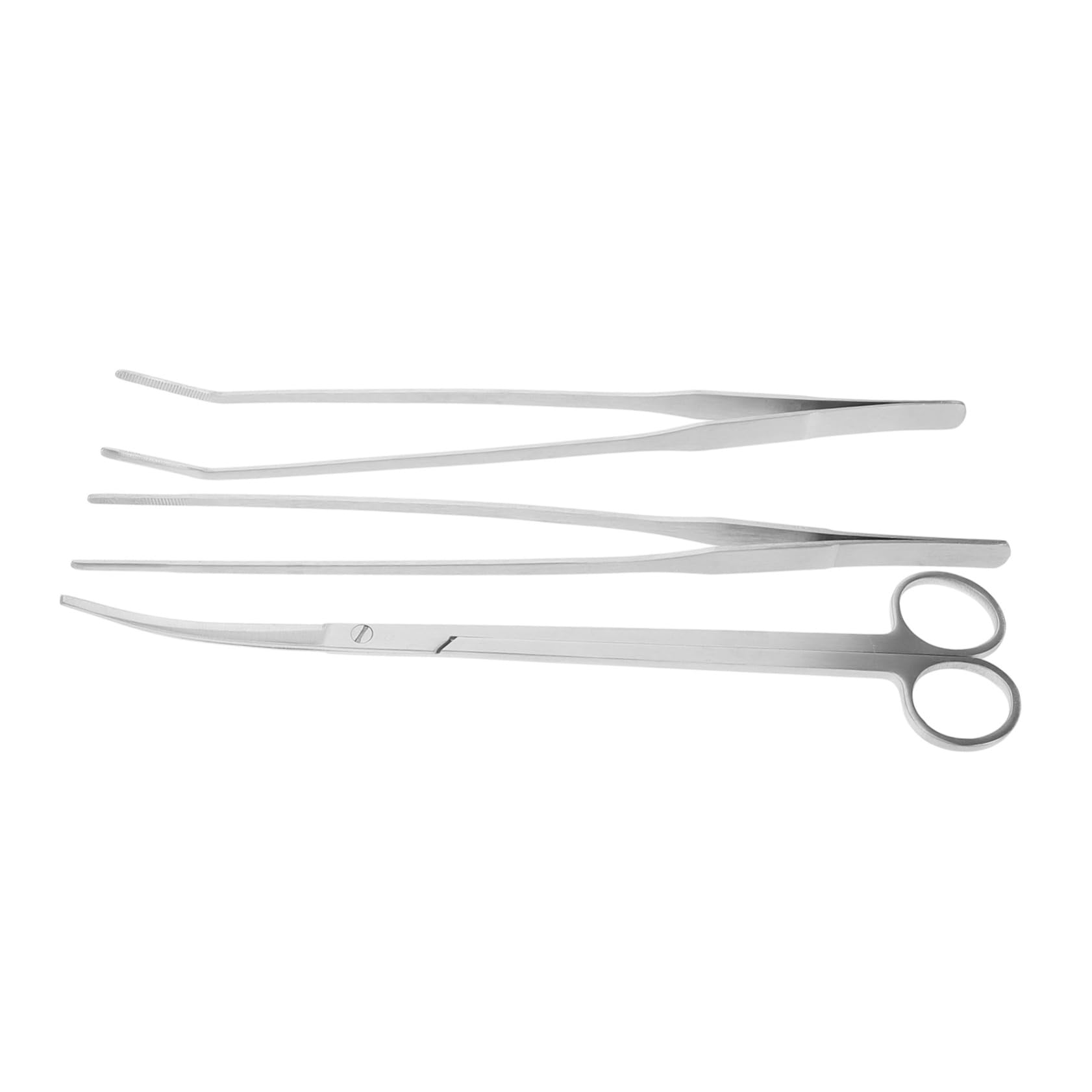 4 Ensembles Kit de Outils de Taillage pour Plantes de Outils Inoxydable pour Aquarium Pince à Épiler Ciseaux Spatule Accessoires pour Aquascaping Entretien de Réservoirs