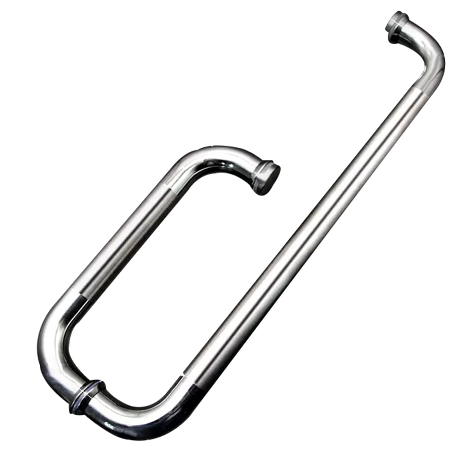ADGCFKOP Shower Door Handle, Bathroom Door Pulls Handle,Stainless Steel Brushed Surface Sliding Glass Door Swing Door Handles European Style(Brushed Silver,42.5cm(16.7inch))