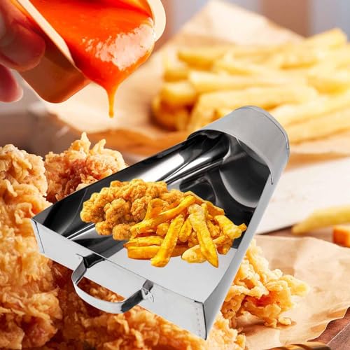 ＫＬＫＣＭＳ French Fry Scoop Chips Scoop Kitchen Gadgets Anti Slip Handle Multifunctional Popcorn Scoop for Candy Popcorn Nuts Snacks Ice - Thumbnail 6