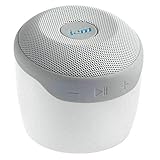 JAM Voice Portable Wifi and Bluetooth Speaker with Amazon Alexa, Stream Music, Pair Multiple Speakers, Rechargeable, Palm Sized, USB Charging Cable, Connect to Home WiFi Network, HX-P590WT White