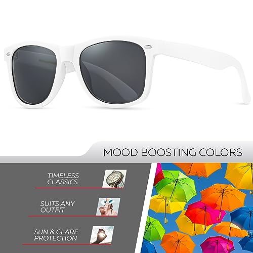 Image of Retro Rewind Polarized Sunglasses for Women Men - UV400 Classic Square Vintage Shades Trendy Unisex Sun Glasses