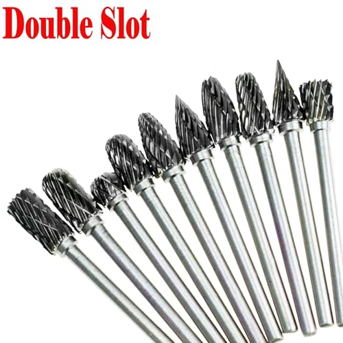 Luo Ke K45 10 Pcs Double Slot Carbide Burr thumb #2