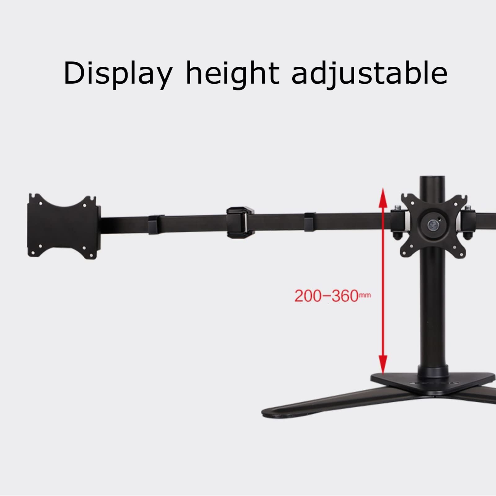 Supporto per Tre Monitor, Autoportante, Robusto E Completamente Regolabile per 3 Schermi, Compatibile con Schermi da 75 E 100 Mm.