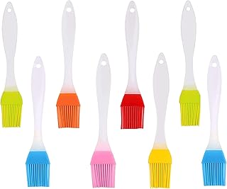 Silicone Pastry Brush Basting Brush Set, 8Pcs Bright Color Basting Brush, Food Brush, 7" Heat Resistant Oil Brush for Cooking Kitchen Baking Barbecue Pastry, Grilling Varying Bright Color
