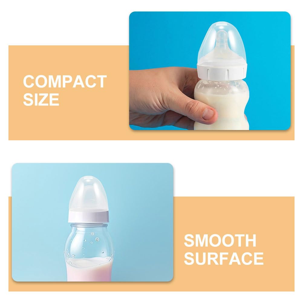 Coperchi Riutilizzabili per Tettarelle Tappo Anti-Perdita in Plastica, Tappi di Ricambio per Bottiglie del Latte a Bocca Larga, Accessori per Allattamento e Protezione Polvere