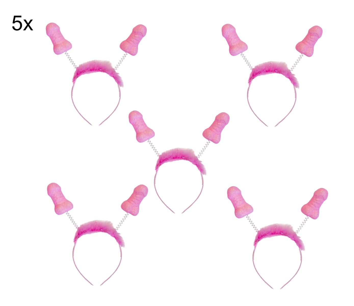 JGA Penis Kopfschmuck rosa | Scherzartikel Junggesellenabschied | Junggesellinnenabschied Haarschmuck Braut | Brautjungfer Deko | Pink Penis Braut | Geschenk Geburtstag | Mädelsabend | Partyabend
