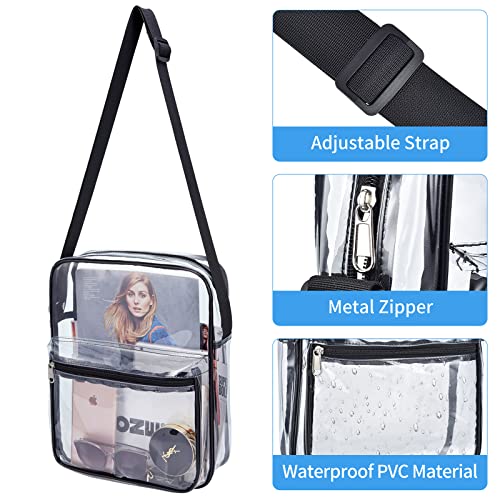 USPECLARE Clear Purse Bag for Stadium Events Clear Messenger Bag for Men and Women3