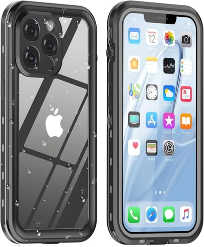 Dewfoam Design for iPhone 13 Pro Case Waterproof 6.1 Full Body Underwater Dustproof Shockproof Case Built-in Screen Protector - Clear