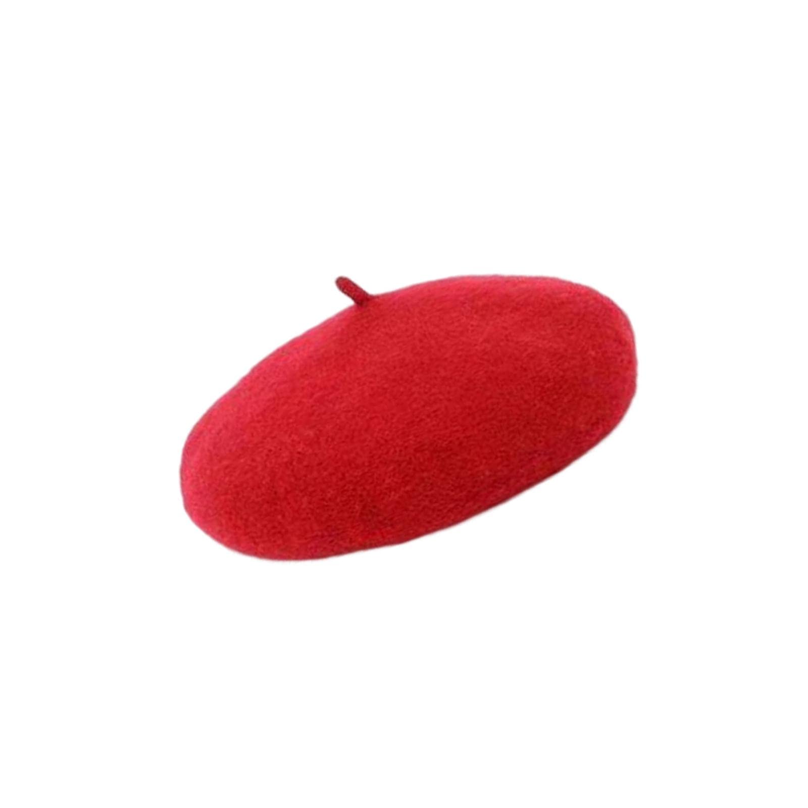 Dog Cat Beret Wool Yard Hat Hat Diameter 5.1 inch with Adjustable Elastic Band Under The Chin Hand Wash Recommend Fashion Christmas Dog Costume Durable, Red