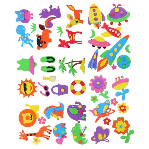 GOOHOCHY Stationery Stickers Set 3D Foam Shape Stickers for Boys and Girls Back to School Decorations