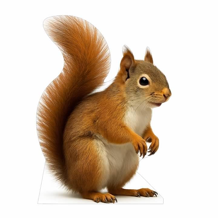 Image of Squirrel 4FT Life Size Cardboard Cutout - A Fun Animal Standup for Photo Booths, Birthday Parties, and Events